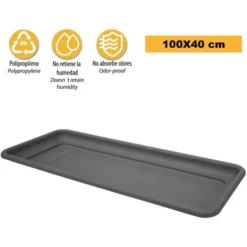 Dessous De Pot Maxi 100 Cm Anthracite -Promos Jardin Noble Magasin 98227798 3
