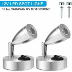 12V LED Spot Liseuse Interrupteur Réglable Lumière Chaude Pour RV Type Bateau LED Intérieur Lumières (1 Pièce)