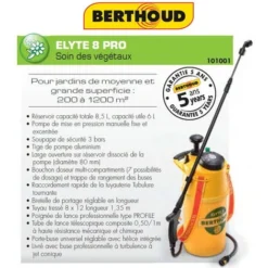 Pulvérisateur à Pression Préalable Elyte 8 Pro - BERTHOUD - Garantie 5 Ans -Promos Jardin Noble Magasin 98625884 3