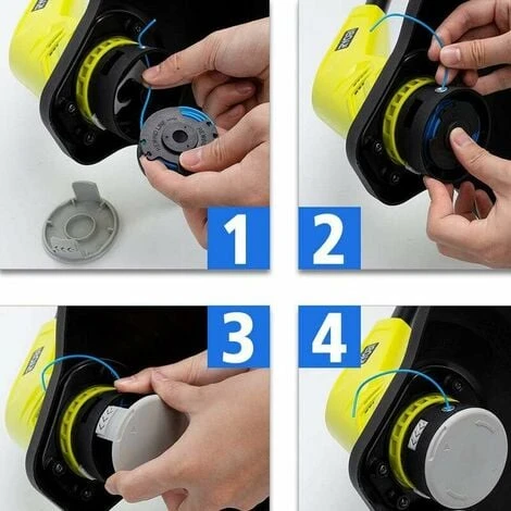 Bobines De Fil De Rechange Pour Débroussailleuse Compatible Ryobi One+ AC14RL3A Remplacement Du Fil De Coupe Et Du Câble De Coupe De La Tête Faucheuse à Bobine 6 Bobines De Fil De Rechange Pour Débroussailleuse Compatible Ryobi One+ AC14RL3A Remplacement Du Fil De Coupe Et Du Câble De Coupe De La Tête Faucheuse à Bobine – Image 4