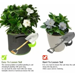 Sacs De Culture, Sacs à Plantes De Jardin 5 2 Gallon/8L Respirant Non Tissé Avec Poignées, -Promos Jardin Noble Magasin 99373908 5