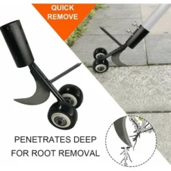 Désherbeur Manuel Avec Roues, Outil De Couteau De Désherbage, Outil De Désherbage Des Fissures Et Des Crevasses, Outil De Nettoyage Des Désherbeur à Main Jardin -Promos Jardin Noble Magasin 99410203 3