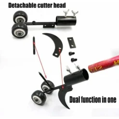 Désherbeur Manuel Avec Roues, Outil De Couteau De Désherbage, Outil De Désherbage Des Fissures Et Des Crevasses, Outil De Nettoyage Des Désherbeur à Main Jardin -Promos Jardin Noble Magasin 99410203 4