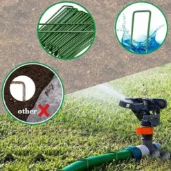 50pcs Piquets De Fixation Pour Jardin, Pelouse Agrafes En Forme De U Pour Bâche Anti-Mauvaises Herbes, Galvanisés à Chaud (150 Mm De Hauteur) -Promos Jardin Noble Magasin 99448315 3