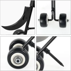 Outil De Désherbage à Roulettes 2 En 1, Outil De Désherbage De Jardin, Outil De Désherbage Sans Genoux Pour Nettoyer Entre Les Ardoises, Les Pavés, Les Terrasses Et Les Pelouses -Promos Jardin Noble Magasin 99454667 5